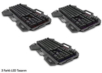 Everest Rampage Chief Siyah USB Gaming US Layout Multimedia İNGİLİZCE TUŞLU Klavye