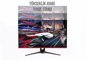 Rampage Rm-165 27'' 1ms 165Hz Curved IPS Pivot Gaming Monitör - Amd Freesync Kırmızı Led Işık