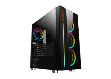 Rampage Scout 600W 80 Plus RGB Gaming Kasa - Ayarlanabilir 4 Rgb Led Fan ve Temper Pencereli