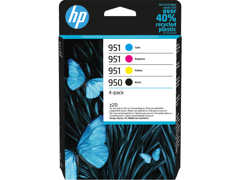 HP 6ZC65AE (950-951) SIYAH/MACENTA/CYAN/SARI 4LU PAKET MUREKKEP KARTUSU