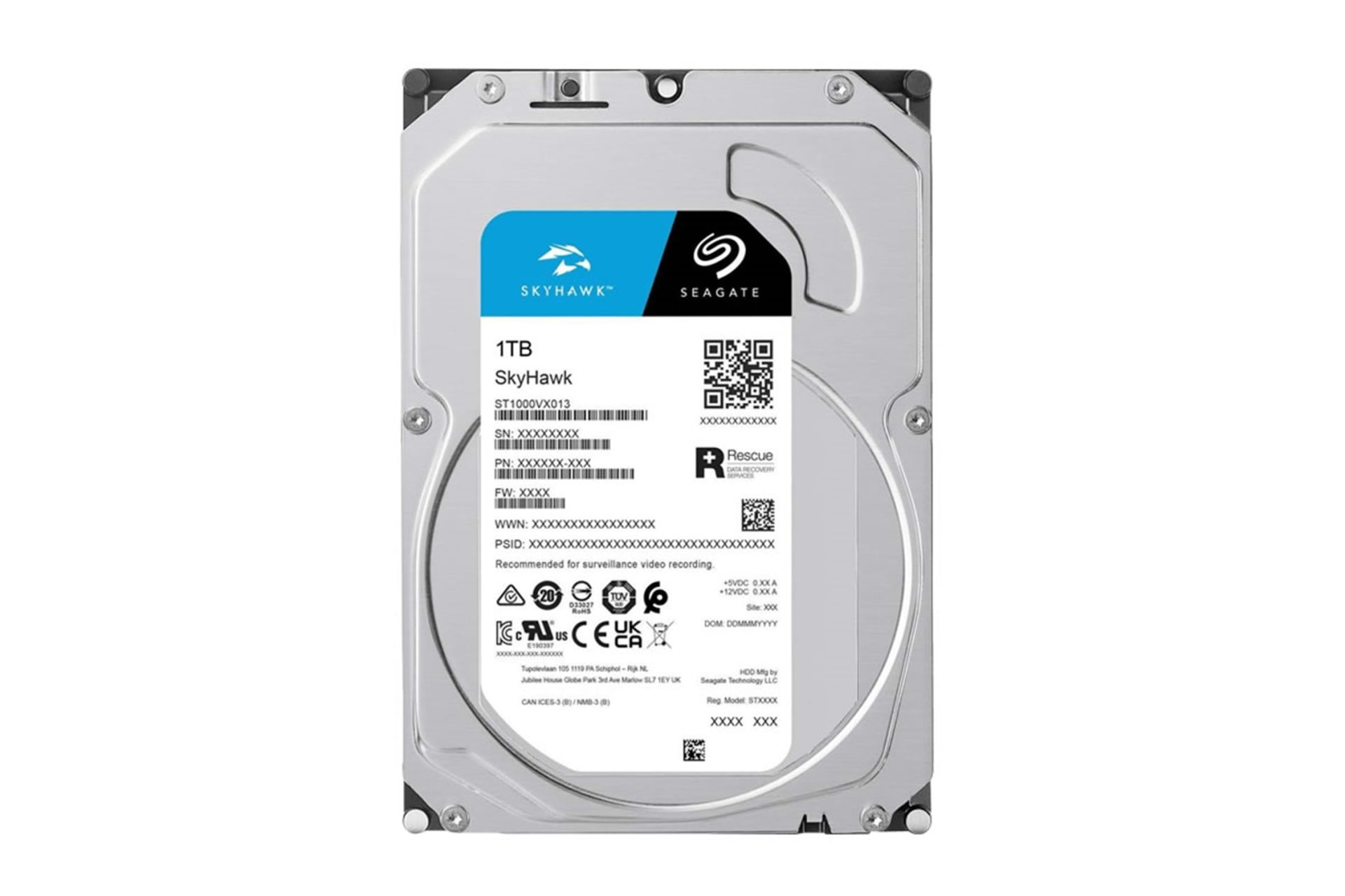 1TB SEAGATE SKYHAWK 256MB 7/24 ST1000VX013
