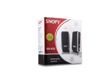 Snopy SN-820 2.0 Siyah/Gümüş Lcd İnce Tasarım USB Speaker...Tüm Multimedya Cihazlarına Uyumlu Zarif Tasarım 1+1 Speaker