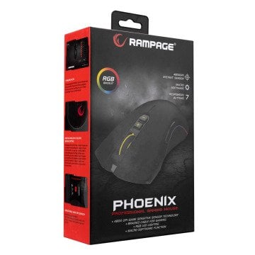 Rampage SMX-R22 PHOENIX 7 Tuşlu RGB 4800dpi Gaming Oyuncu Mouse