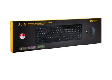 Everest Km-6121 Siyah Kablosuz Wireless Q Slim Klavye Mouse Set