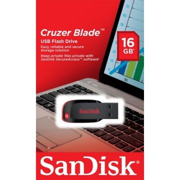 SanDisk Cruzer Blade 16 Gb Usb 2.0 Bellek SDCZ50-016G-B35