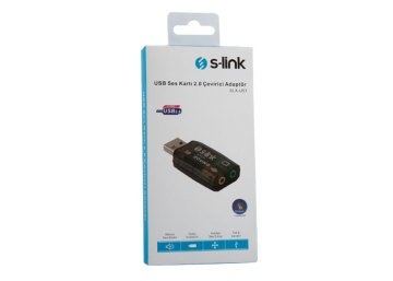 S-link SLX-U51 Harici 3D Surround Usb Ses Kartı...Ses Kartı Olmayan Usb 2.0 Çıkışlı Aygıtınızdan Profesyonel 3d Surround Sesi Kulaklığınızdan Hoparlörünüzden Dinlemenizi Sağlar