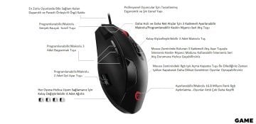 Everest Rampage Blazefury SMX-R37 16400dpi 14 Tuşlu Oyuncu Mouse...Güçlü 16400dpi Avago A9800 Lazer Sensörlü 12 Tuş Makrolu Hızlı 2ms Tepki Süreli 3 Kademeli Keskin Nişancı-Seri Atış Tuşlu Denge Ağırlıklı Rgb Profesyonel Oyuncu Mouse