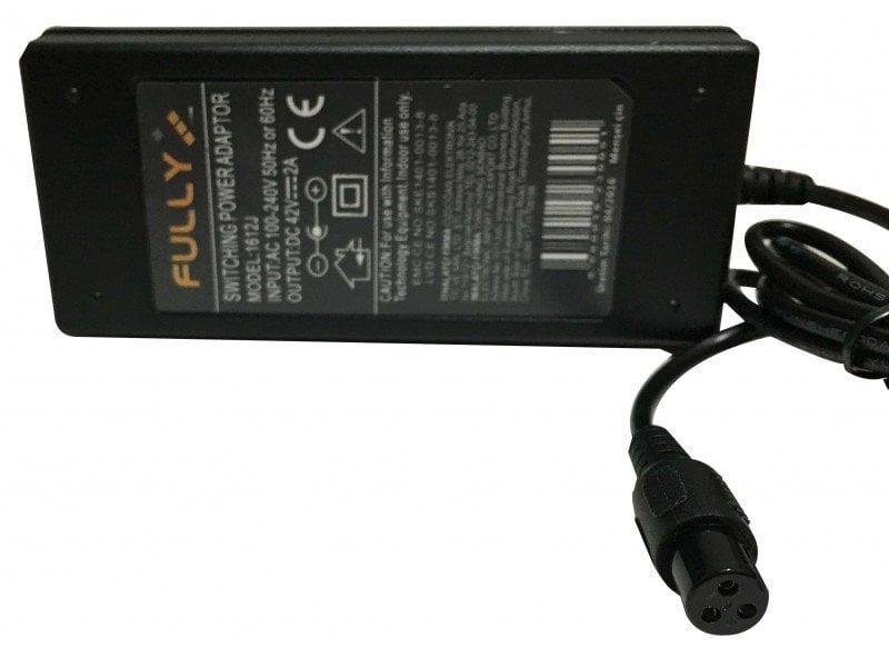 Fully Elektrikli Kaykay Scooter Şarj Adaptörü (1612J, 42V 2A)