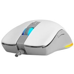 Everest SGM-L1 LUMOS Beyaz Gri 6400dpi RGB Ledli Makrolu Gaming Oyuncu Mouse