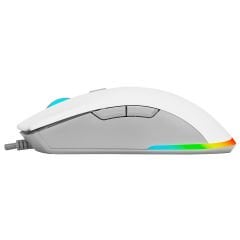 Everest SGM-L1 LUMOS Beyaz Gri 6400dpi RGB Ledli Makrolu Gaming Oyuncu Mouse