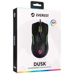 Everest SM-G14 DUSK Usb Siyah 1600-7200 dpi RGB Ledli Gaming Oyuncu Mouse