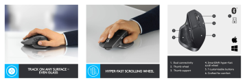 Logitech Mx Master Graphite Kablosuz Mouse Flow 910-005139 Wireless Bluetooth