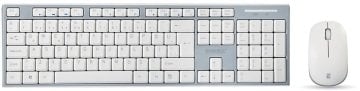 Everest Km-6063 Beyaz Gri Nano Kablosuz Daktilo Tip Q Multimedia Klavye Mouse Set    (KUTU DEFOLU)