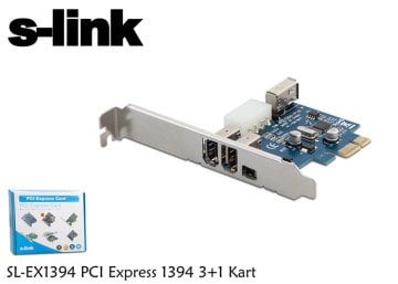 S-link SL-EX1394 PCI Express 1394 3+1 Kart