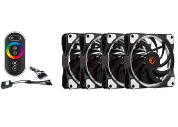 Rampage RB-K6 120*120*25mm RGB Kumandalı 4lü Kasa Fan Seti