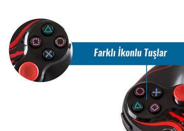 Snopy Rampage SG-R601 PS3/PC Kırmızı USB 1.8m Joypad