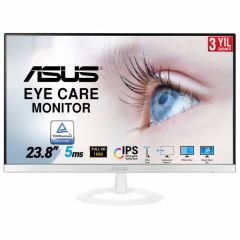 ASUS VZ249HE-W 23.8 BEYAZ IPS 1920x1080 5MS 75HZ HDMI VGA 3YIL EYECARE. FLICKER-FREE.CERCEVESIZ.DUSUK MAVI ISIK.ULTRA SLIM