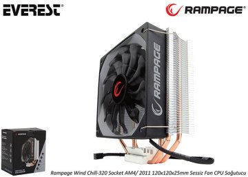 Everest Rampage Wind Chill-320 Socket AM4/2011 Cpu Fan (120*120*25mm)