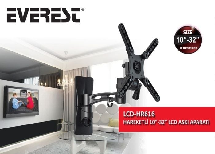 Everest LCD-HR616 10 -32 Hareketli Lcd Tv Askı Aparatı