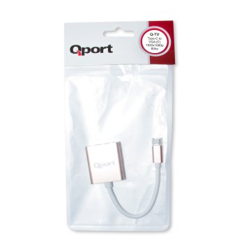 QPORT Q-TV TYPE-C(M) TO VGA (F) 1920x1080P 60 Hz ÇEVİRİCİ