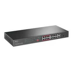 TL-SL1218P 16-Port 10/100 Mbps + 2-Port Gigabit Rackmount  Switch with 16-Port PoE+