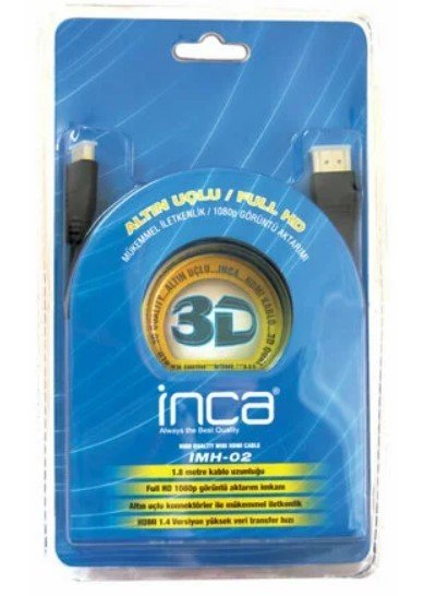 INCA IMH-02 Mini Hdmi to Hdmi 1,8MT 1,4Vr Altın Uç %100 Bakır