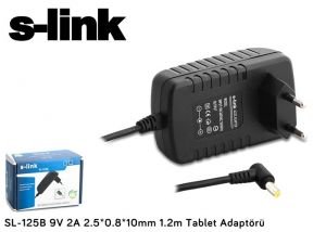S-link SL-125B 9V 2A 2.5*0.8*10mm 1.2m Tablet Adaptörü