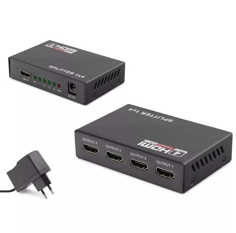 HADRON HDX1286(205K) SPLITTER HDMI 1.4V 1080P 3D 1 GİRİŞ 4 ÇIKIŞ