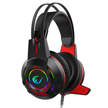 Rampage Miracle-X4 Siyah RGB Led 7.1 Surround Sound System Mikrofonlu Oyuncu Kulaklığı