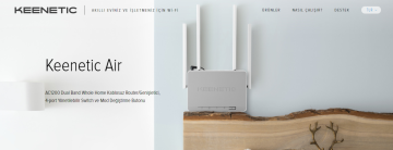 Keenetic Air AC1200  Kn-1610-01Tr Wifi Fiber Mesh Acces Point Router Extender Client