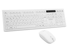 Everest KM-6121 Beyaz Kablosuz Q Slim Klavye + Mouse Set