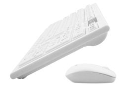 Everest KM-6121 Beyaz Kablosuz Q Slim Klavye + Mouse Set