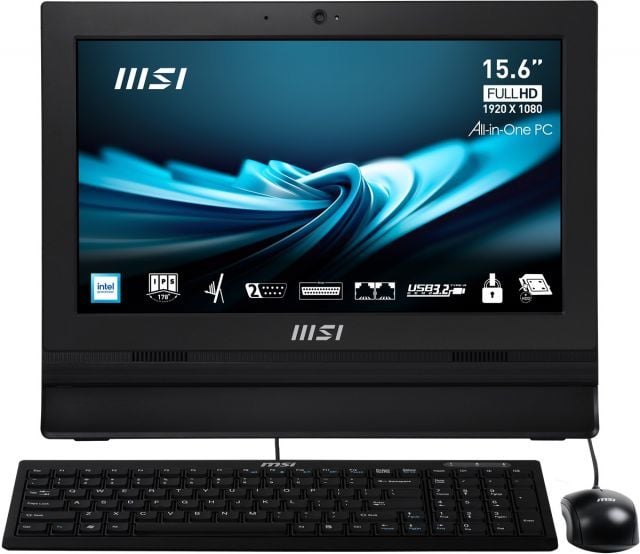 MSI AIO PRO AP162T ADL-002XTR 15.6 1920X1080 (FHD) DOKUNMATIK CELERON N100 4GB DDR4 256GB SSD DOS SIYAH AIO PC