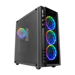 Rampage X-TITAN RC99 600W 80 Plus Bronze Temper Camlı 4 Adet RGB Fanlı USB 3.0 Gaming Oyuncu Kasası