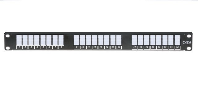 Nenshi 24 Port UTP Boş Cat6 Patch Panel + Metal Organizer - Rohs Sertifikalı Network Kablo Paneli