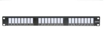 Nenshi 24 Port UTP Boş Cat6 Patch Panel + Metal Organizer - Rohs Sertifikalı Network Kablo Paneli