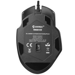 Everest RAGE-X2 Usb Siyah 800/1600/3200/4800/6400 dpi Gaming Oyuncu Mouse
