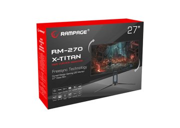 Rampage RM-270 X-TITAN 27inç Led 165Hz HDR Freesync Technology VA Panel PC Curved Oyuncu Monitörü
