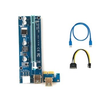 S-link SL-EX226 PCI-E 1x to 16x Sata 6pin Bitcoin Riser V9 Ekran
