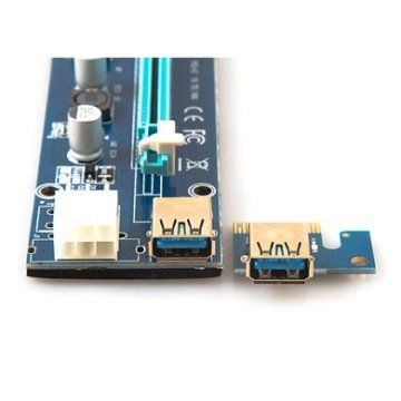 S-link SL-EX226 PCI-E 1x to 16x Sata 6pin Bitcoin Riser V9 Ekran