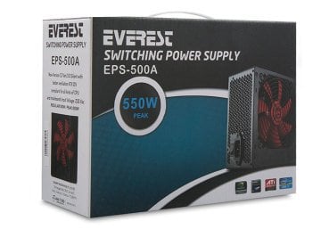 Everest EPS-500A Gerçek 500w Gaming Power Supply - 12cm Fan 4 x Sata Psu