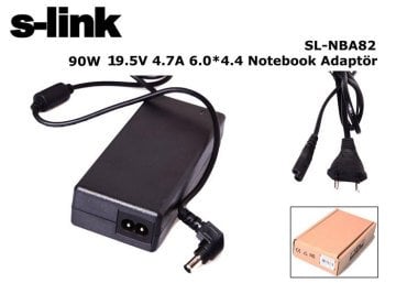 S-link SL-NBA82 PLUS 90W 19.5V 4.7A 6.0*4.4 Sony Notebook Standart Adaptör