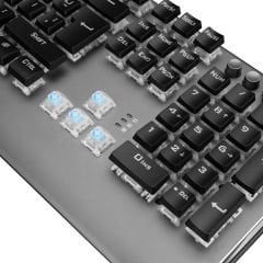 Rampage KB-R210 FAVORY Rainbow Aydınlatmalı Kristal Blue Switch Mekanik Gaming Oyuncu Klavyesi