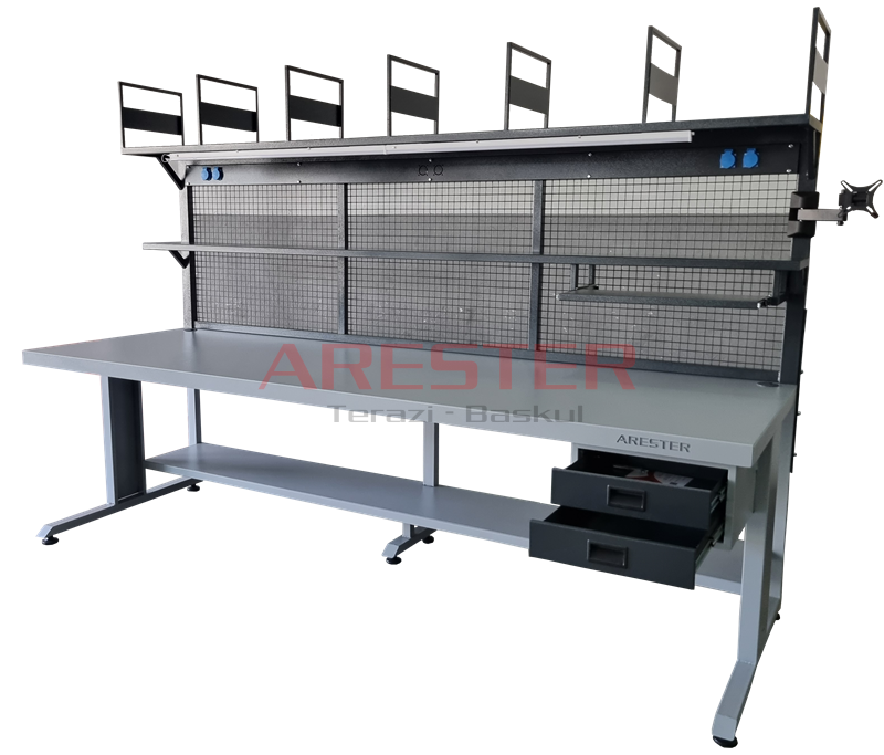FLOW Seri 100x300 Paketleme ve Tasnif Masası E-Ticaret - Packing Station