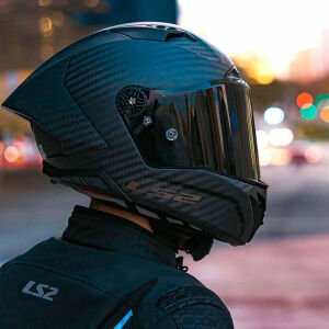 Ls2 Thunder Karbon Kask Gp Aero Mat Siyah