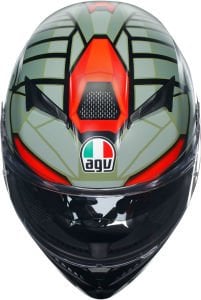 Agv K3 Kask Decept Mat Yeşil Kırmızı