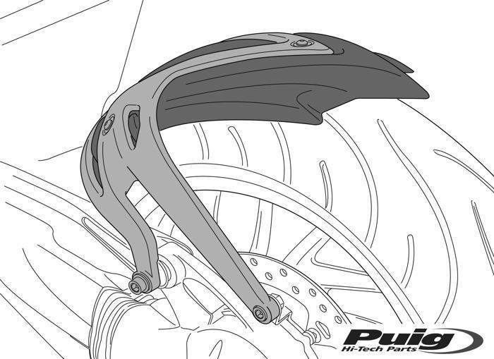 Puig 2520C Kawasaki ZX-6R Carbon Arka İç Çamurluk