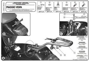 Givi SR105 Piaggio Vespa Lx/S 50-125-150 Çanta Demiri