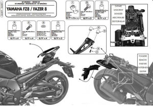 Givi 366Kit Yamaha FZ8-Fazer8 Yan Çanta Demiri Bağlantı Kiti