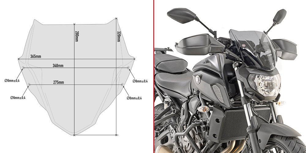 Givi A2140 Yamaha MT-07 Ön Cam